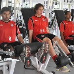 Elenco atleticano se reapresentou na manhã desta segunda-feira no CT do Caju - Foto: Assessoria de Comunicação Atlético-PR