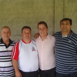 Da esquerda para a direita: João Otávio , Claudio Sgarbi, Sr. Luciano e Sr. Sérgio que também participaram da reunião. Foto: SC São José.