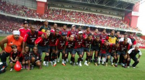 Atlético foi campeão nos pênaltis em 2005. Foto: Site furacao.com.