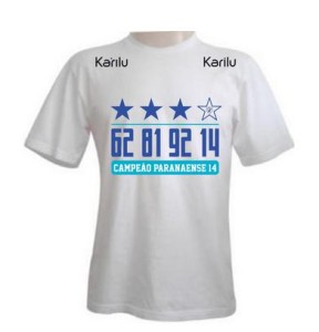 Uma das camisas mais vendidas, é a que o Londrina usou logo após conquistar o título do Paranaense. Foto: Reprodução site Karilu Sport