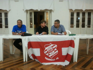 Vice presidente Assunção, presidente Nilo e secretário Wanderson. Foto: Rafinha Fraga/Assessoria de Comunicação Rio Branco