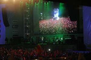 Banda Quest celebrou a vitória brasileira. Foto divulgação : Prefeitura de Curitiba