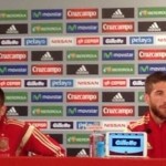 Sergio Ramos e Jordi Alba  falaram com a imprensa. Foto: Divulgação / Espanha.