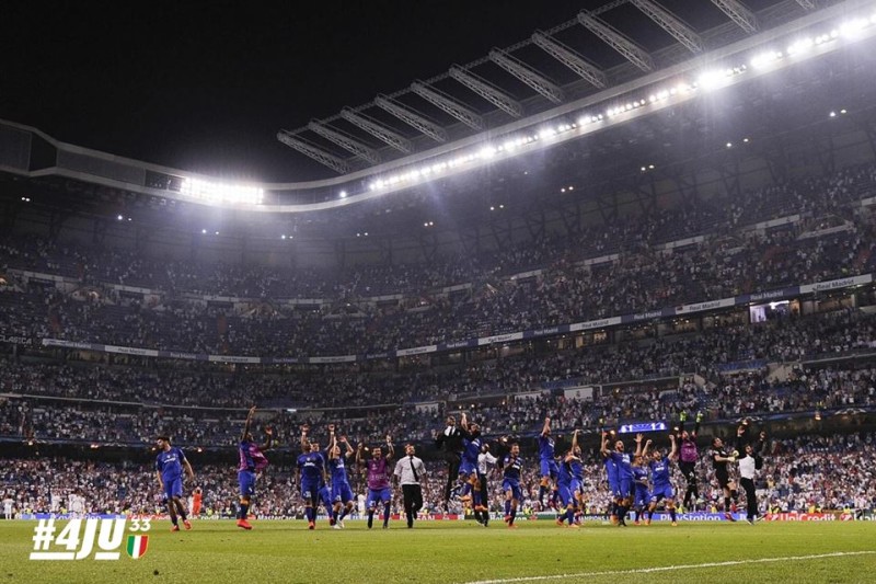 Juve fez a festa no Bernabéu. Foto: Divulgação/Juventus.