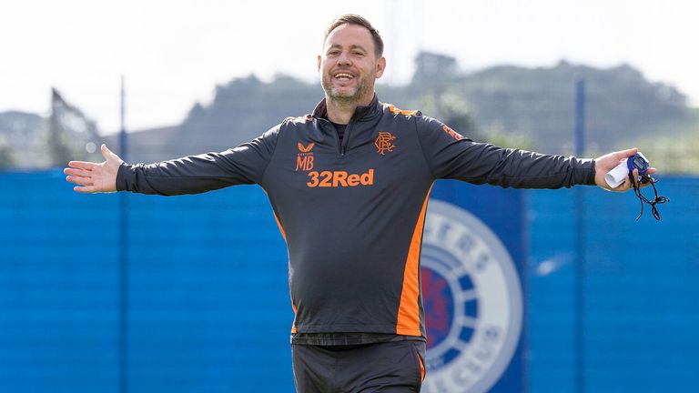 GLASGOW, SCOTLAND - AUGUST 14: Rangers manager Michael Beale during a Rangers Training Session at the Rangers Training Centre, on August 14, 2023, in Glasgow, Scotland. (Photo by Craig Foy / SNS Group)